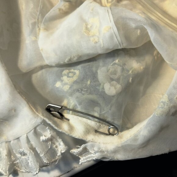 Hollywood Creations Girl Dress Size 8 Vintage Embroidered Lace White Floral 1950 - Picture 10 of 10